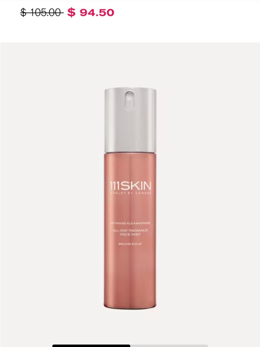 111SKIN All Day Radiance Face Mist - Brume Éclat